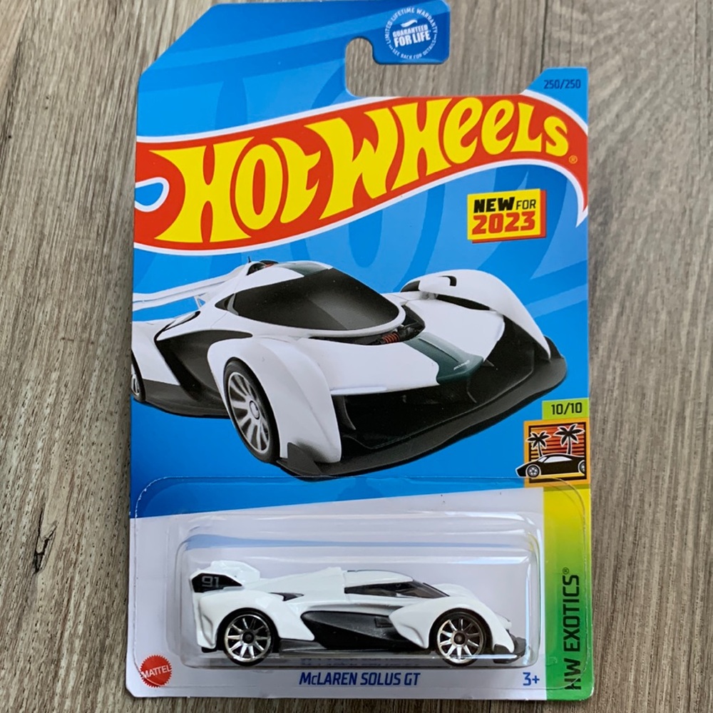 Hot Wheels McLaren Solus GT White Race Car HW Exotics Hotwheels Racing  2023 New